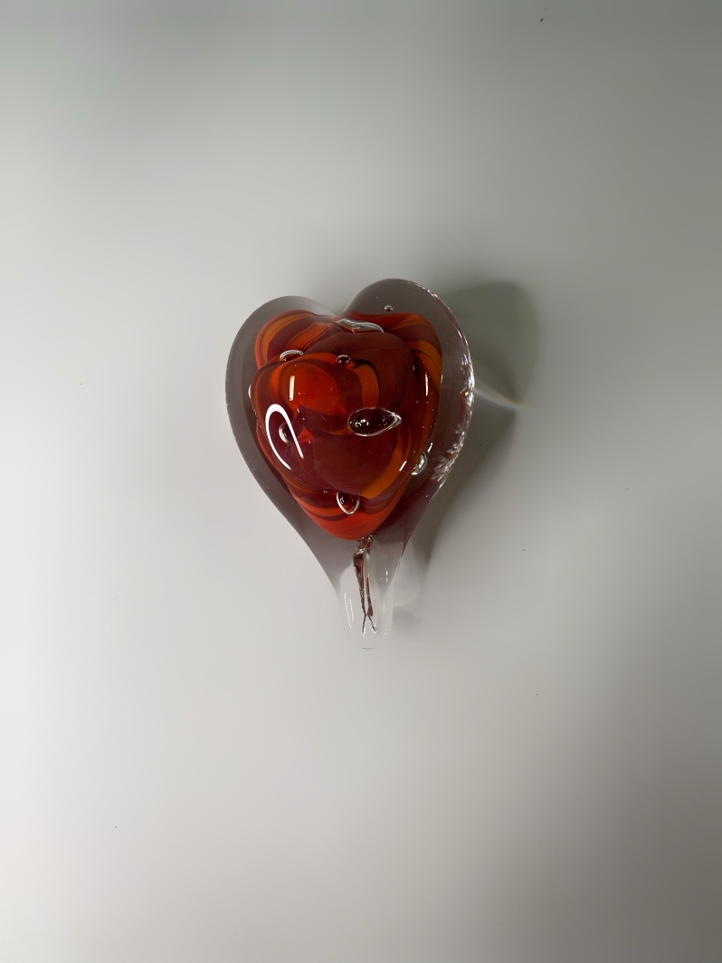 Red heart paperweight